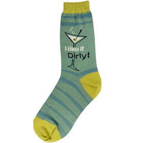 Women’s “I like it Dirty” Martini Socks