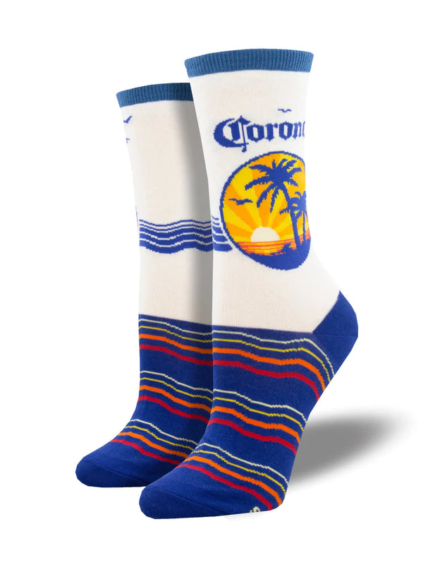 Men’s Corona Socks - White - Jilly's Socks 'n Such