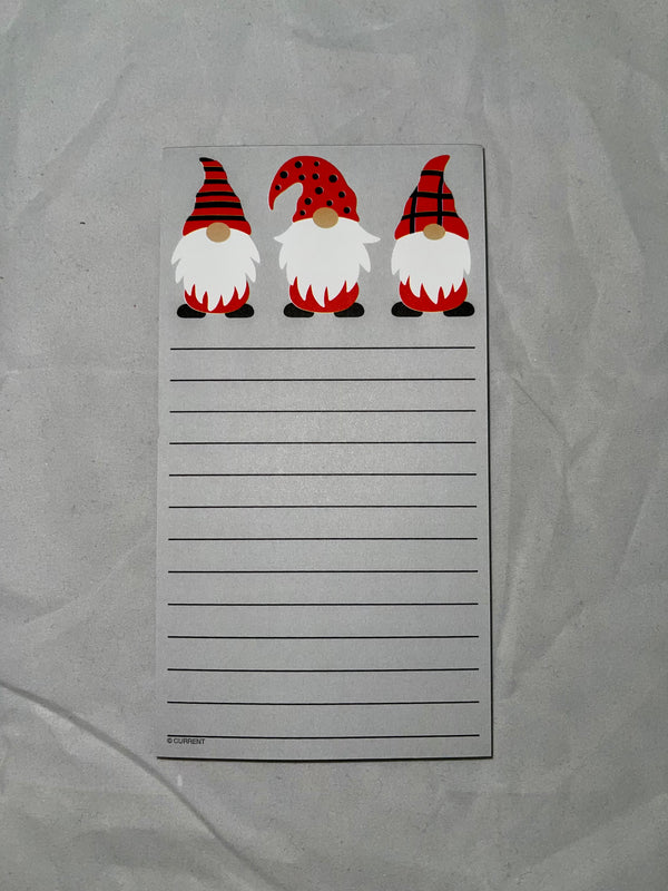 Christmas Gnomes Magnetic Notepad - Jilly's Socks 'n Such