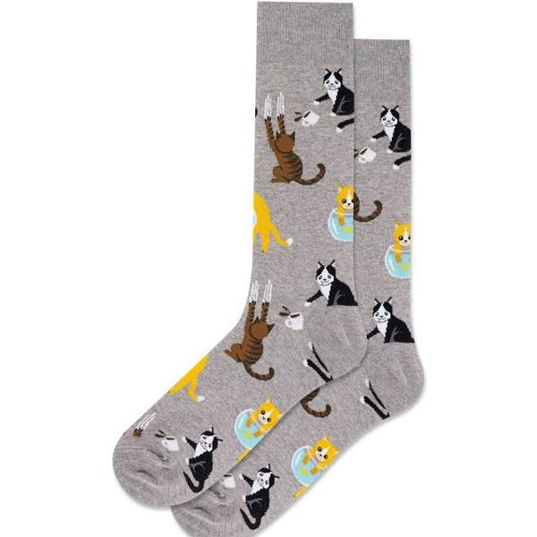 Men’s Cats Being Cats Socks - Jilly's Socks 'n Such