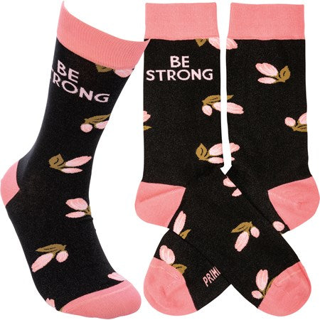 “Be Strong” Socks - One Size - Jilly's Socks 'n Such