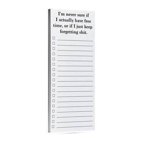 Free Time or Forgetting Shit List Notepad