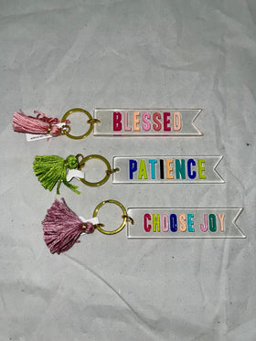Clear Kind Reminder Keytags