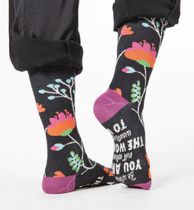 Women’s World’s Softest Socks - Black “Be who you are not who the world wants you to be!”