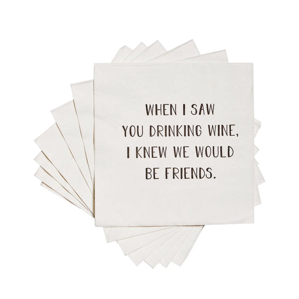 “When I saw you drinking wine” Cocktail Napkins - 20 ct - Jilly's Socks 'n Such