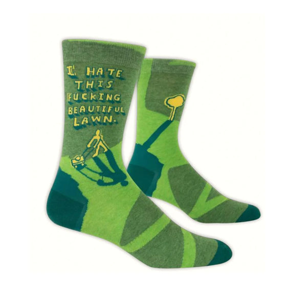 Mens “I Hate This Fucking Beautiful Lawn” Socks - Jilly's Socks 'n Such