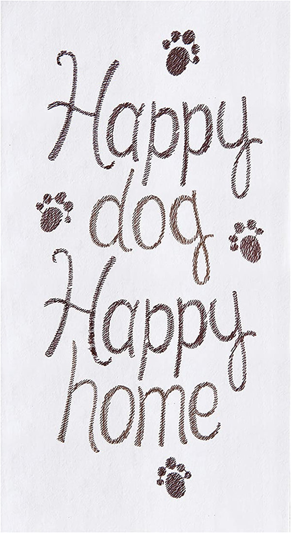 “Happy Dog Happy Home” Kitchen Towel - Jilly's Socks 'n Such
