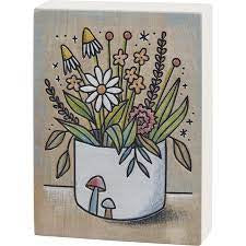 Floral Vase Block Sign