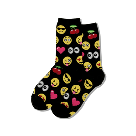 Women’s Emoji Socks - Black