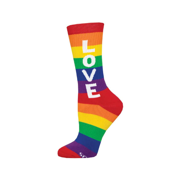 Women’s “Love” Rainbow Sock - Jilly's Socks 'n Such