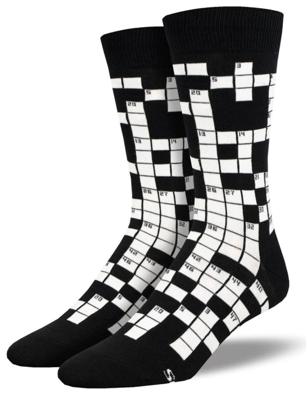 Men's Crossword Socks - Jilly's Socks 'n Such