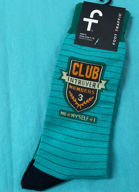 Mens “Club Introvert” Socks by Foot Traffic