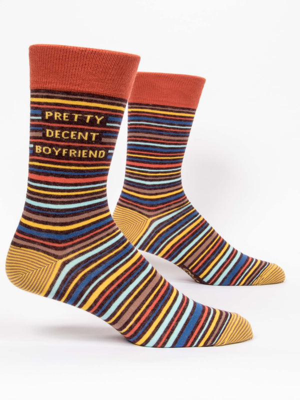 Mens “Pretty Decent Boyfriend” Socks - Jilly's Socks 'n Such
