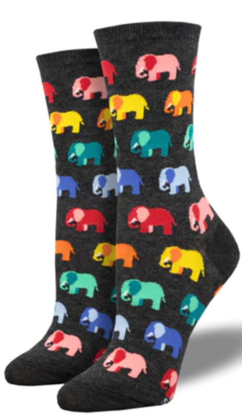 Women’s “Elephant in the Room” socks - Jilly's Socks 'n Such