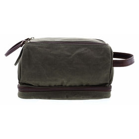 Canvas Toiletry Bag - Moss Green