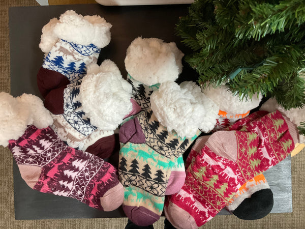 Plush socks 2025 with grippers