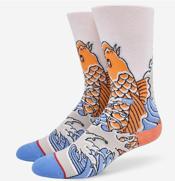 Orange Fish unisex sock - Jilly's Socks 'n Such