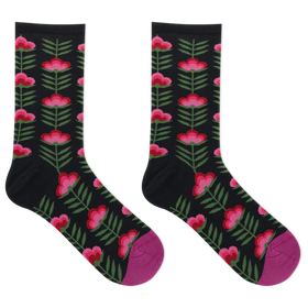 Women’s Retro Pink Flower Socks