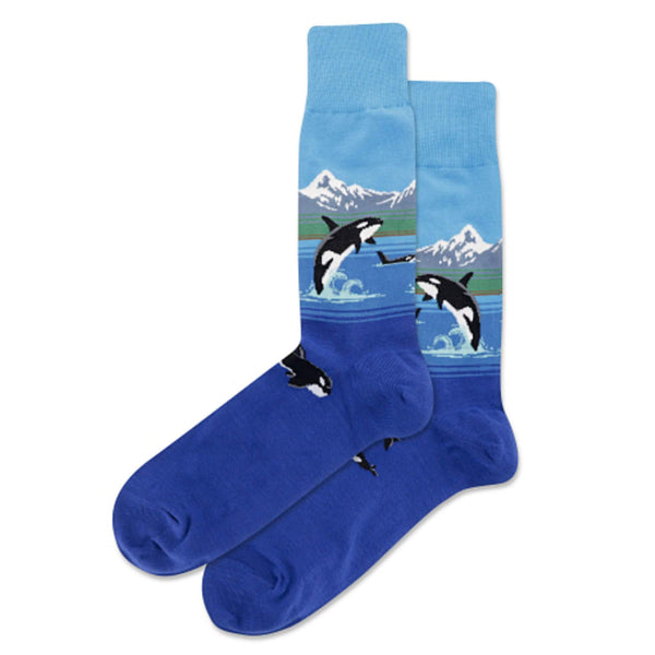 Men’s Orca Whale Socks - Jilly's Socks 'n Such