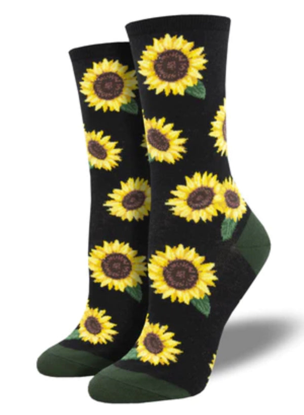 Women’s “More Blooming” sunflower socks - Jilly's Socks 'n Such