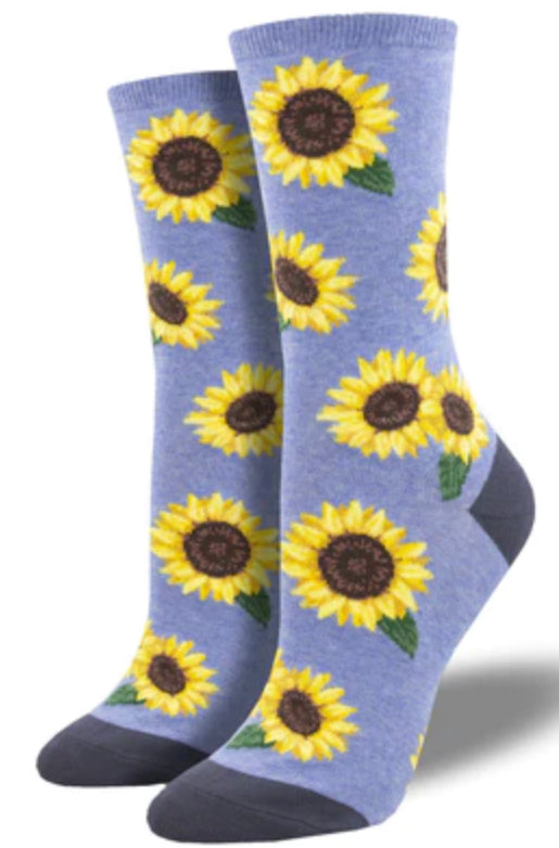 Women’s “More Blooming” sunflower socks - Jilly's Socks 'n Such