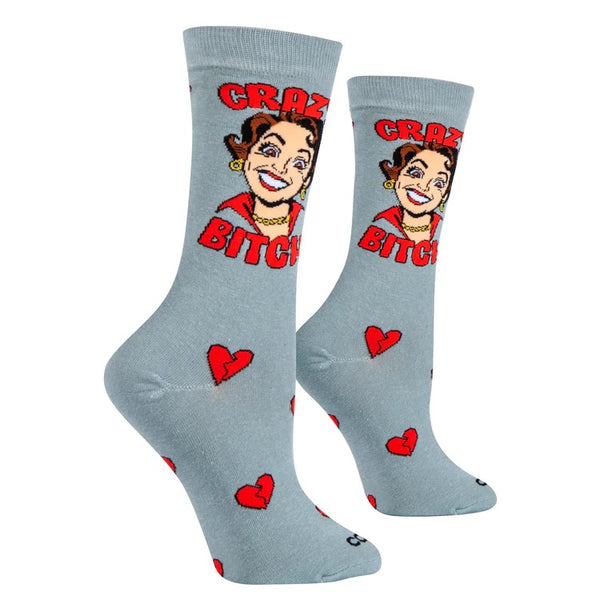 Women’s “Crazy Bitch” Socks - Jilly's Socks 'n Such