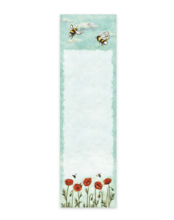 Poppies List Notepad Tablet - Jilly's Socks 'n Such