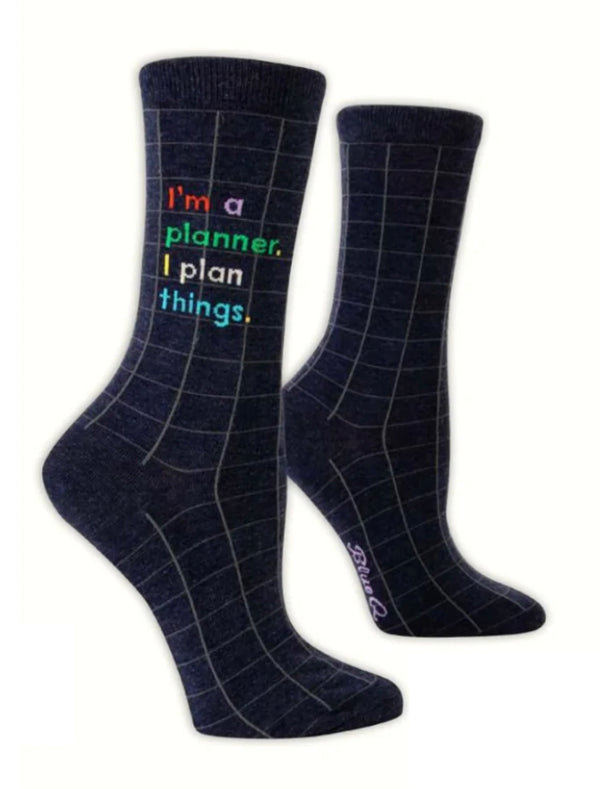 Women’s “I’m a planner. I plan things.” Sock - Jilly's Socks 'n Such