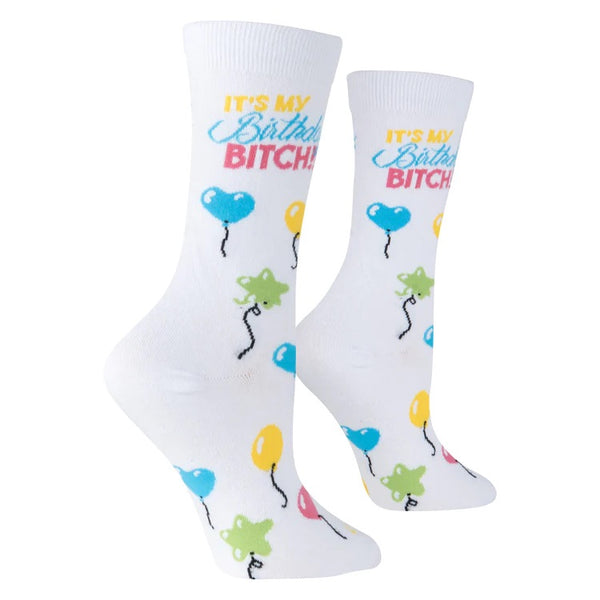 Women’s “It’s My Birthday Bitch!” Socks - Jilly's Socks 'n Such