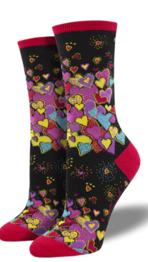 Women’s “Hearts” Lauren Birch design socks - Jilly's Socks 'n Such