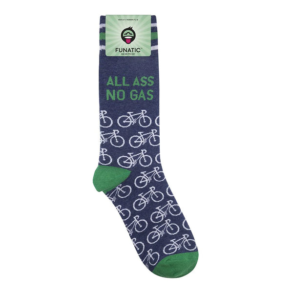 “All Ass, No Gas” Bicycle Socks - One Size - Jilly's Socks 'n Such
