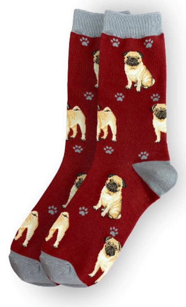 Happy Tails Pug Socks - Jilly's Socks 'n Such