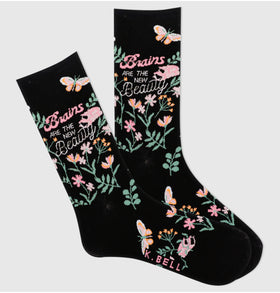 Women’s “Brains Are The New Beauty” socks