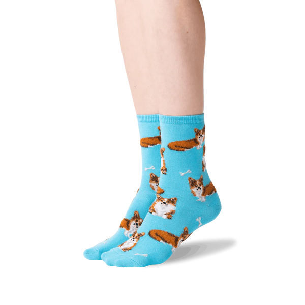 Women’s Fuzzy Corgi Socks - Jilly's Socks 'n Such