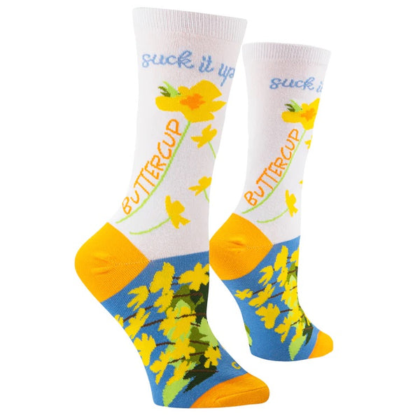 Women’s “Suck it up, Buttercup” Socks - Jilly's Socks 'n Such