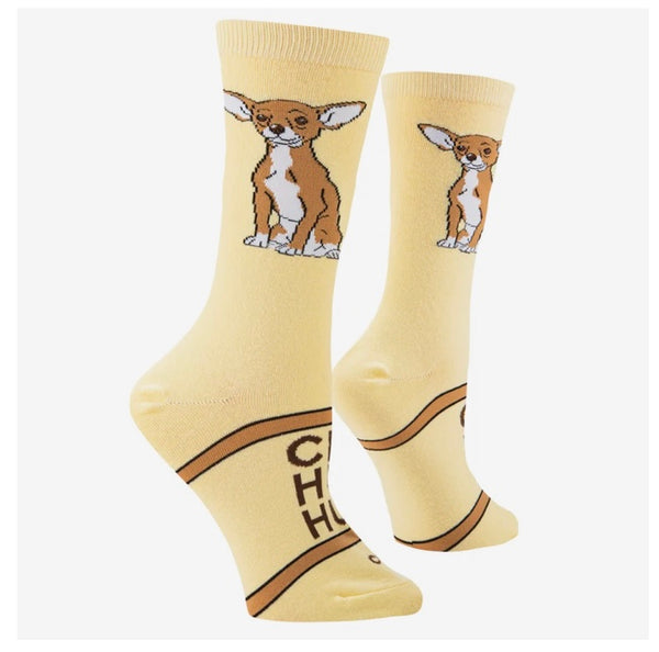 Women’s Chihuahua Socks - Yellow - Jilly's Socks 'n Such