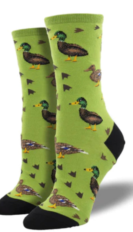Women’s “Lucky Duck” socks - Jilly's Socks 'n Such