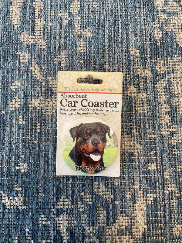 Dog Car Coasters - Rottweiler - Jilly's Socks 'n Such