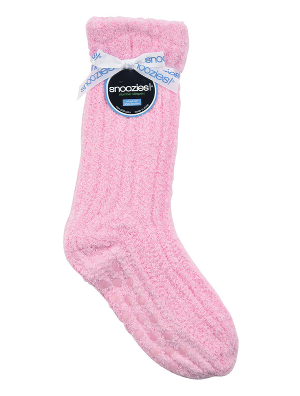 Women’s Pastel Shea Butter Socks w/ Grippers - Light Pink - Jilly's Socks 'n Such