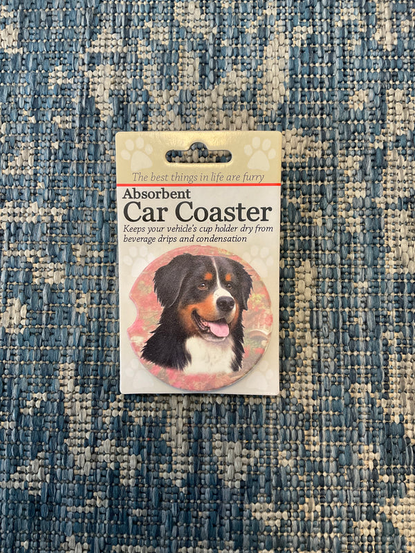 Dog Car Coasters - Bernese Mountain Dog - Jilly's Socks 'n Such