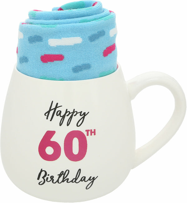 Women’s Happy Birthday Mug & Sock Set - Warm & Toe-sty - Jilly's Socks 'n Such