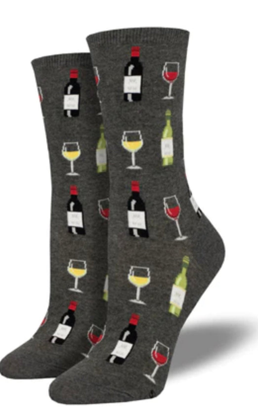 Women’s “Fine Wine” socks - Jilly's Socks 'n Such