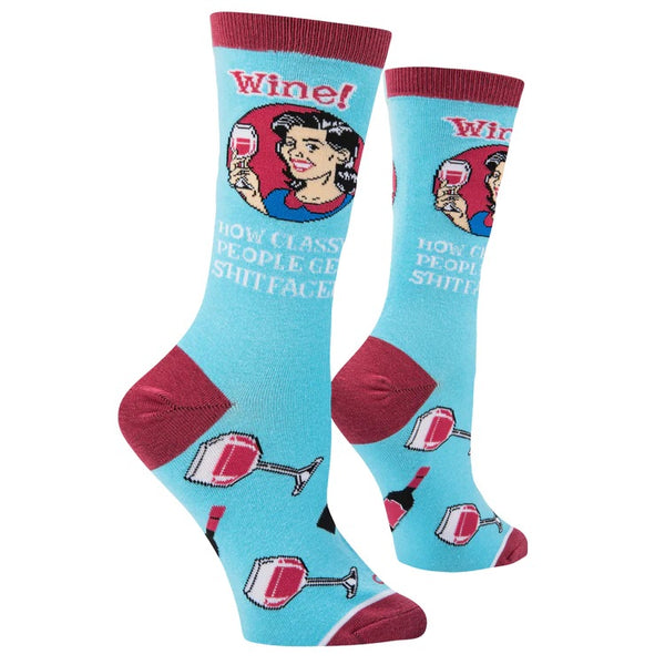 Women’s “How Classy People Get Shitface” Socks - Jilly's Socks 'n Such