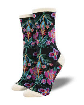Women’s “Alyssa Floral” Lauren Birch design socks