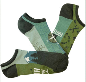 Mens Outdoor/Hiking no show 3 pk socks by Foot Traffic