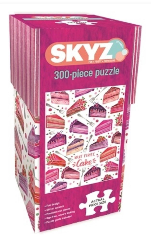 “But First Cake” Puzzle- Lang Skyz 300 pc - Jilly's Socks 'n Such
