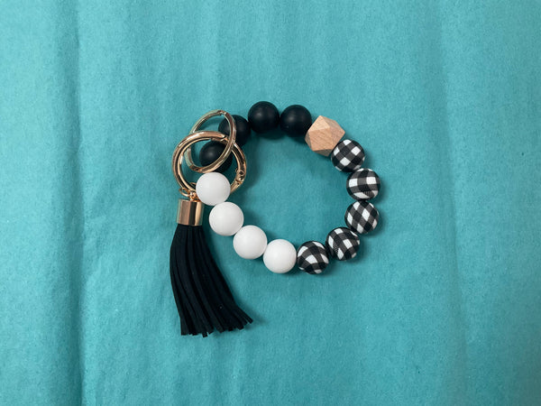 Silicone Bead Bangle Key Chain - Jilly's Socks 'n Such