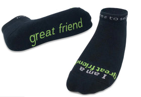 Notes to Self Socks “I am a Great Friend”- Black - Multiple Sizes