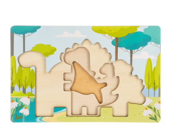 Dinosaur Layered Puzzle - Jilly's Socks 'n Such