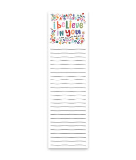 Believe In You List Notepad Tablet